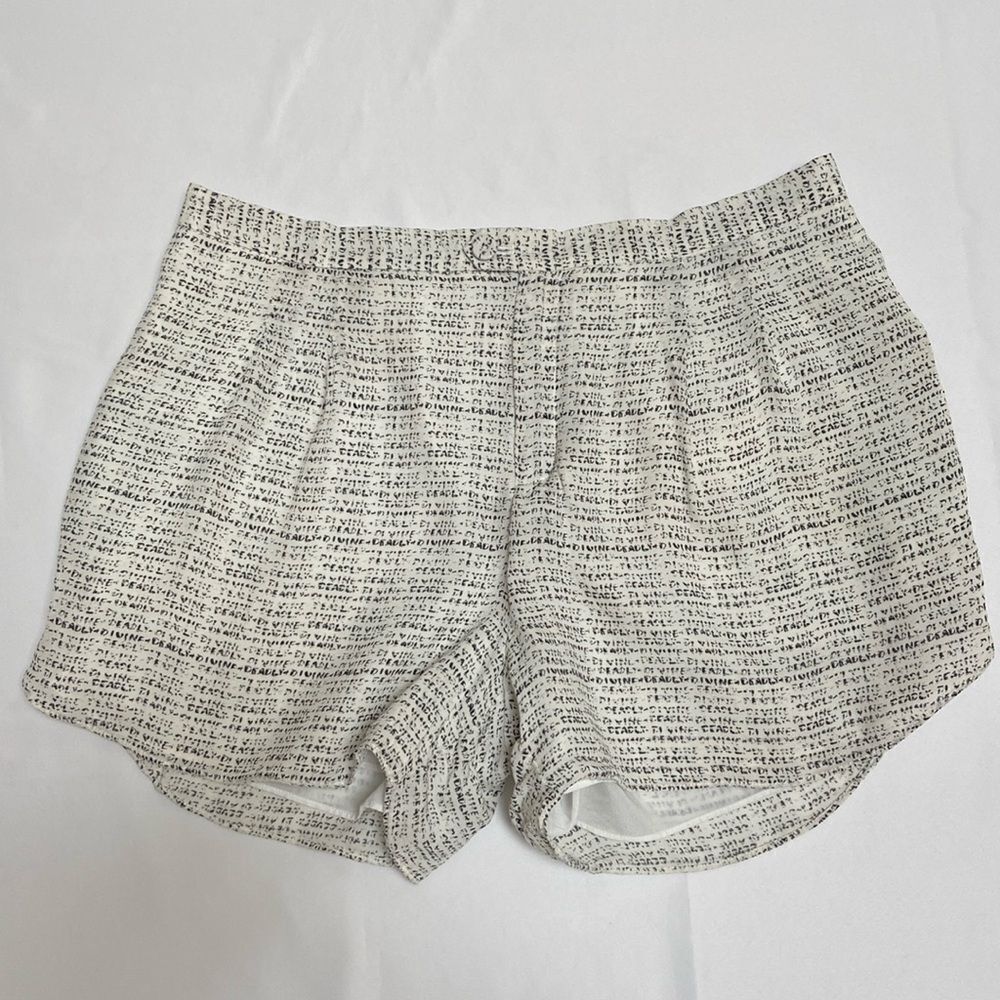 Haute Hippie Silk White and Black Shorts